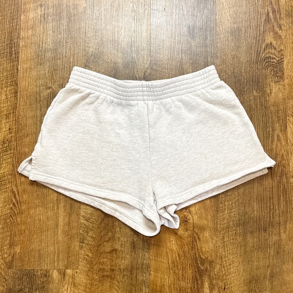 TNA Pants - Aritzia TNA Cozy Sweat Fleece Perfect Micro Shorts Sz Small Heather